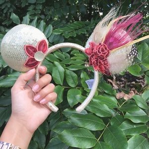 Minnie Mouse Ears - Sequined Rose